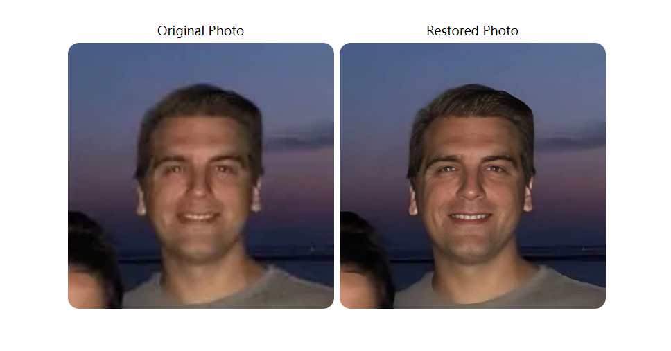 免费 AI 人脸旧照片修复工具：Restorephotos.io